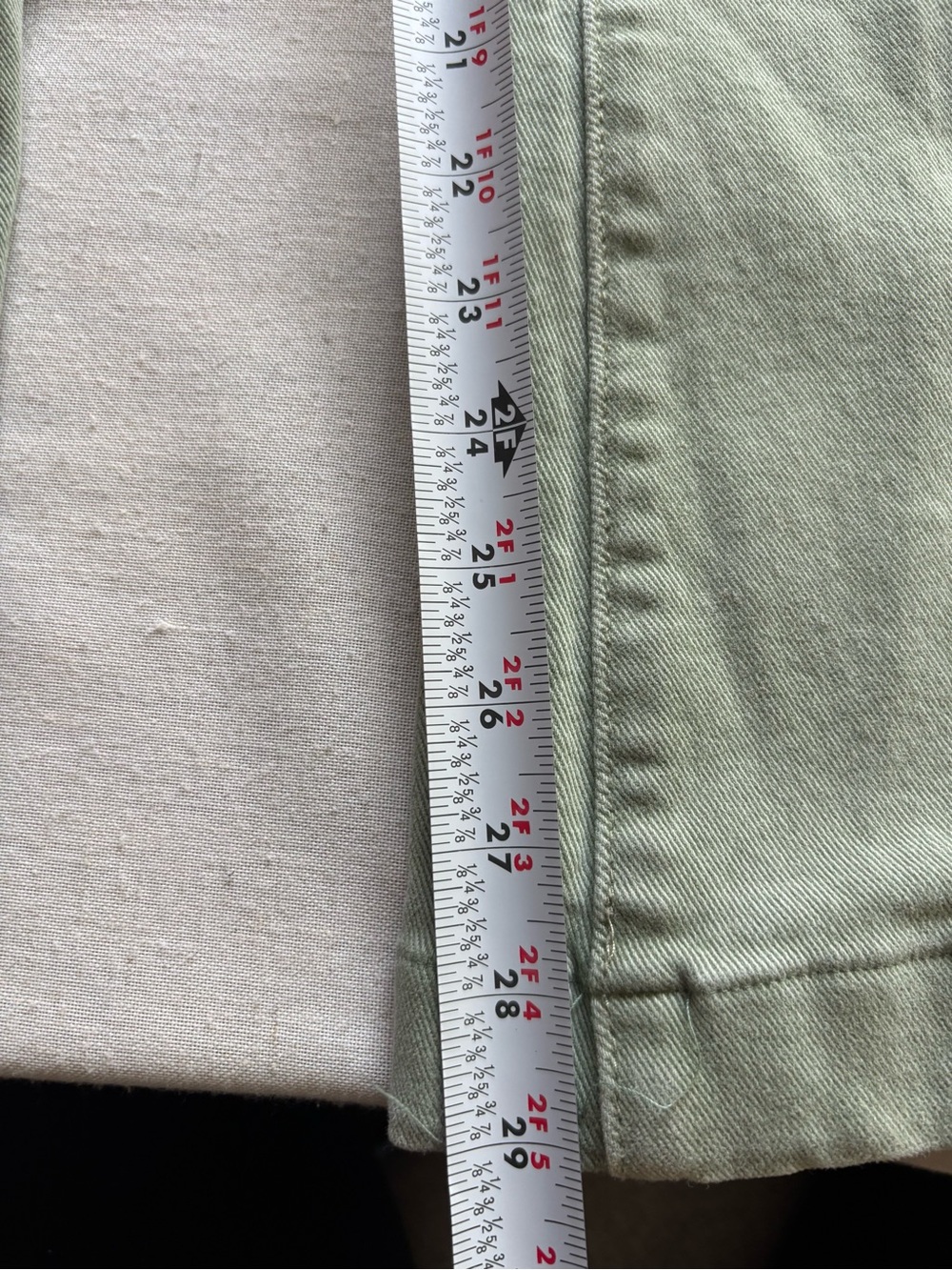 Risen High Rise Patch Pocket Bell Bottom Jeans Green Size 30 Style RDP5358 - Picture 12 of 13